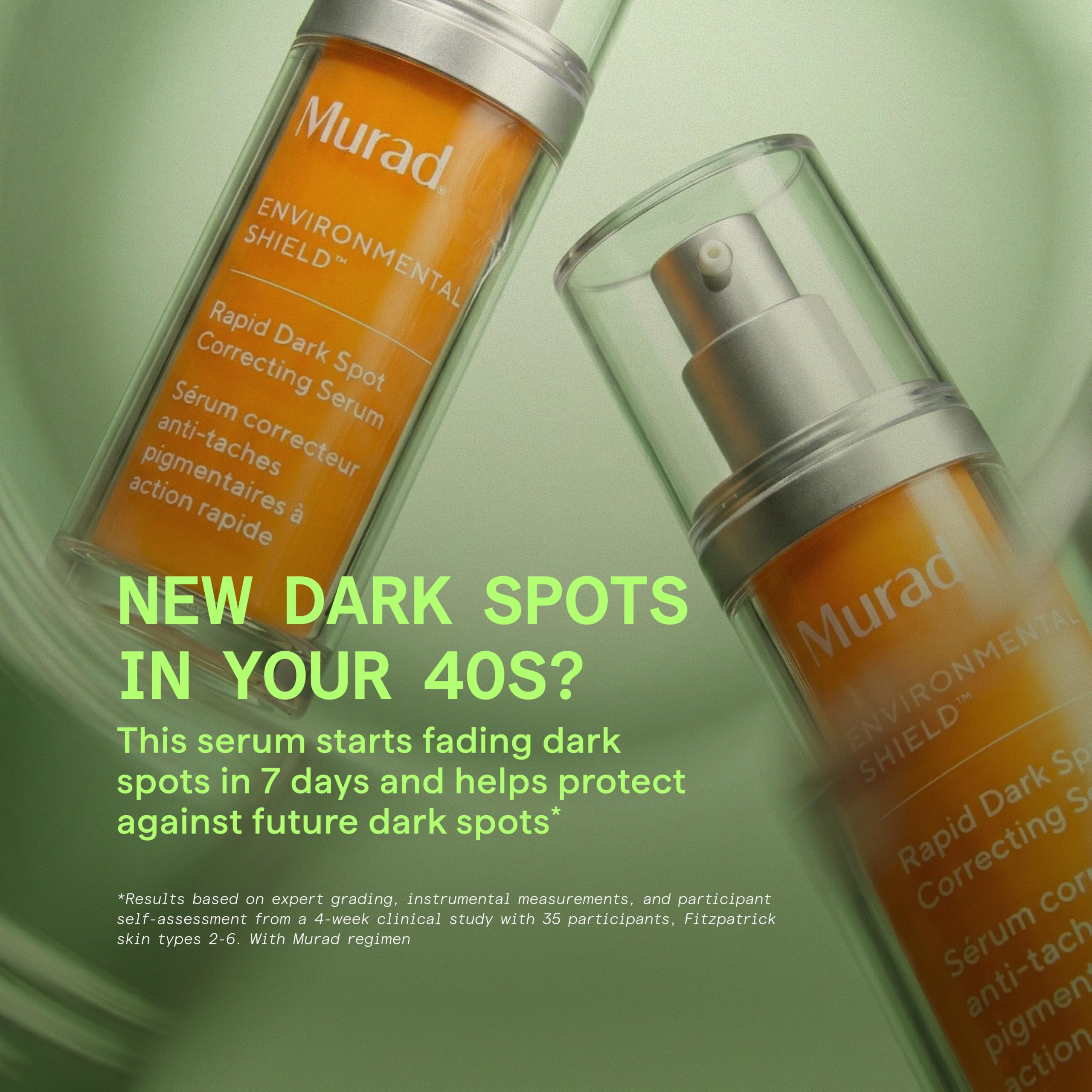 Murad serum texture on fingertip demonstrating lightweight absorption benefit