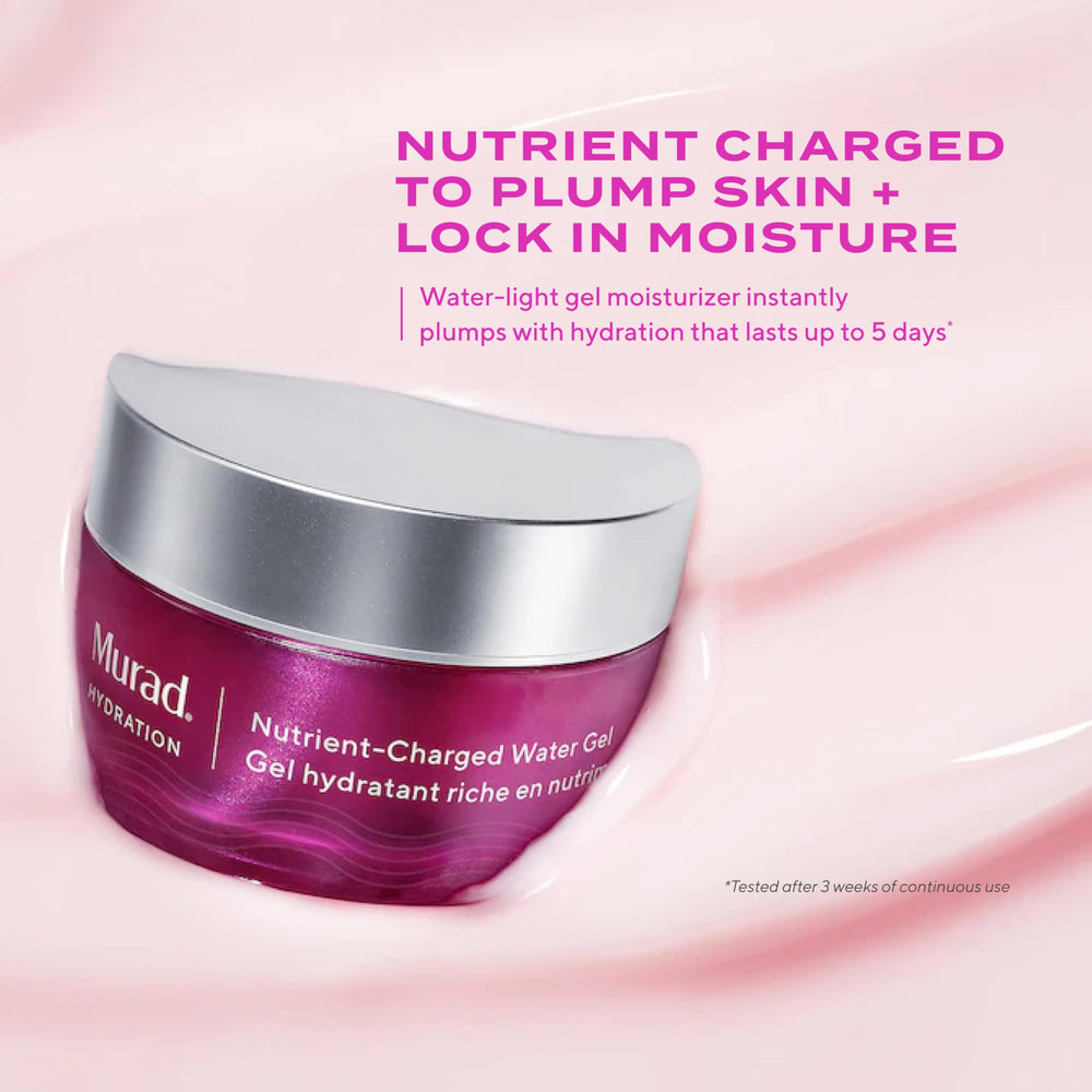 Murad close-up gel texture demonstrating lightweight hydration