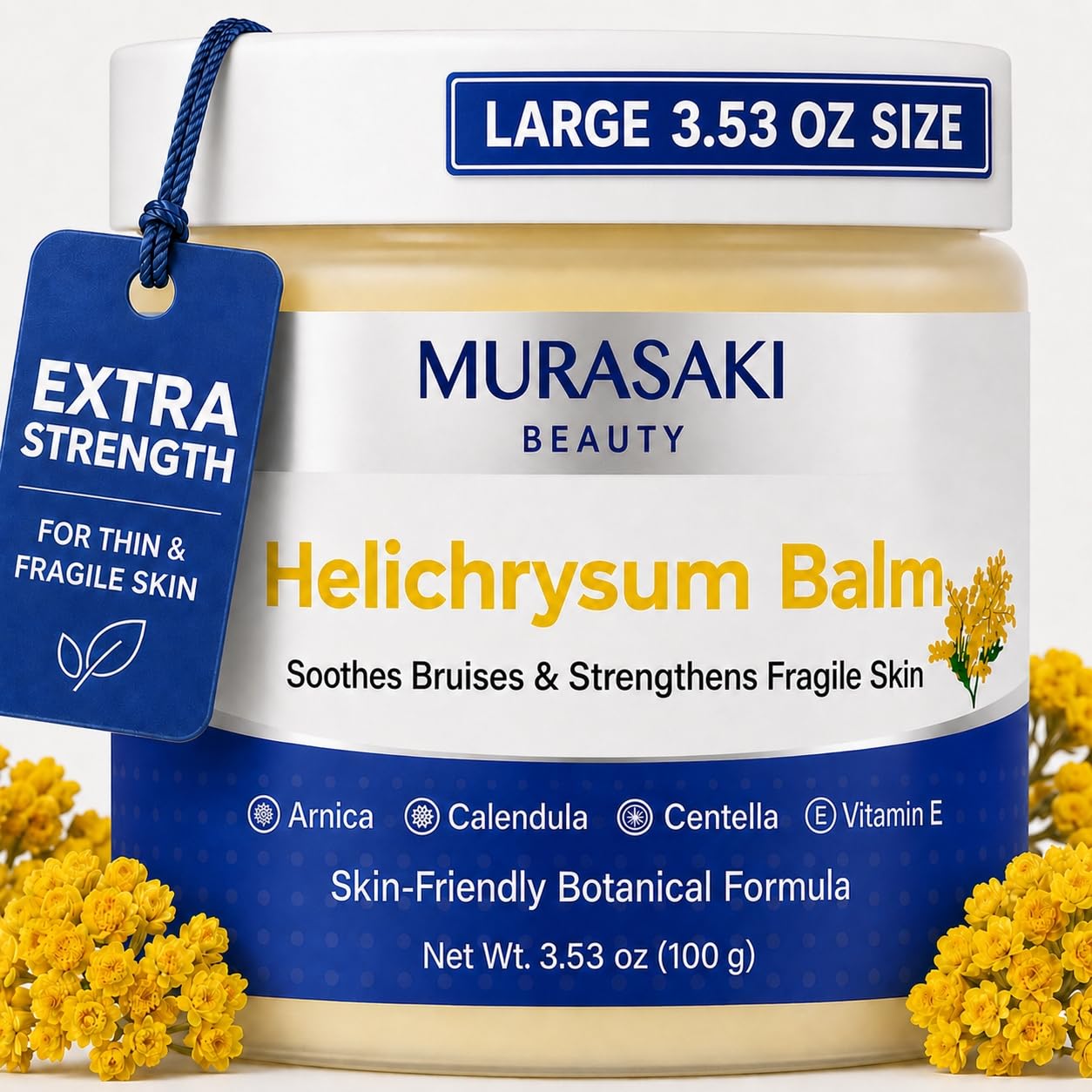 MURASAKI BEAUTY jar front view showing branding and compact design, ideal for gifting