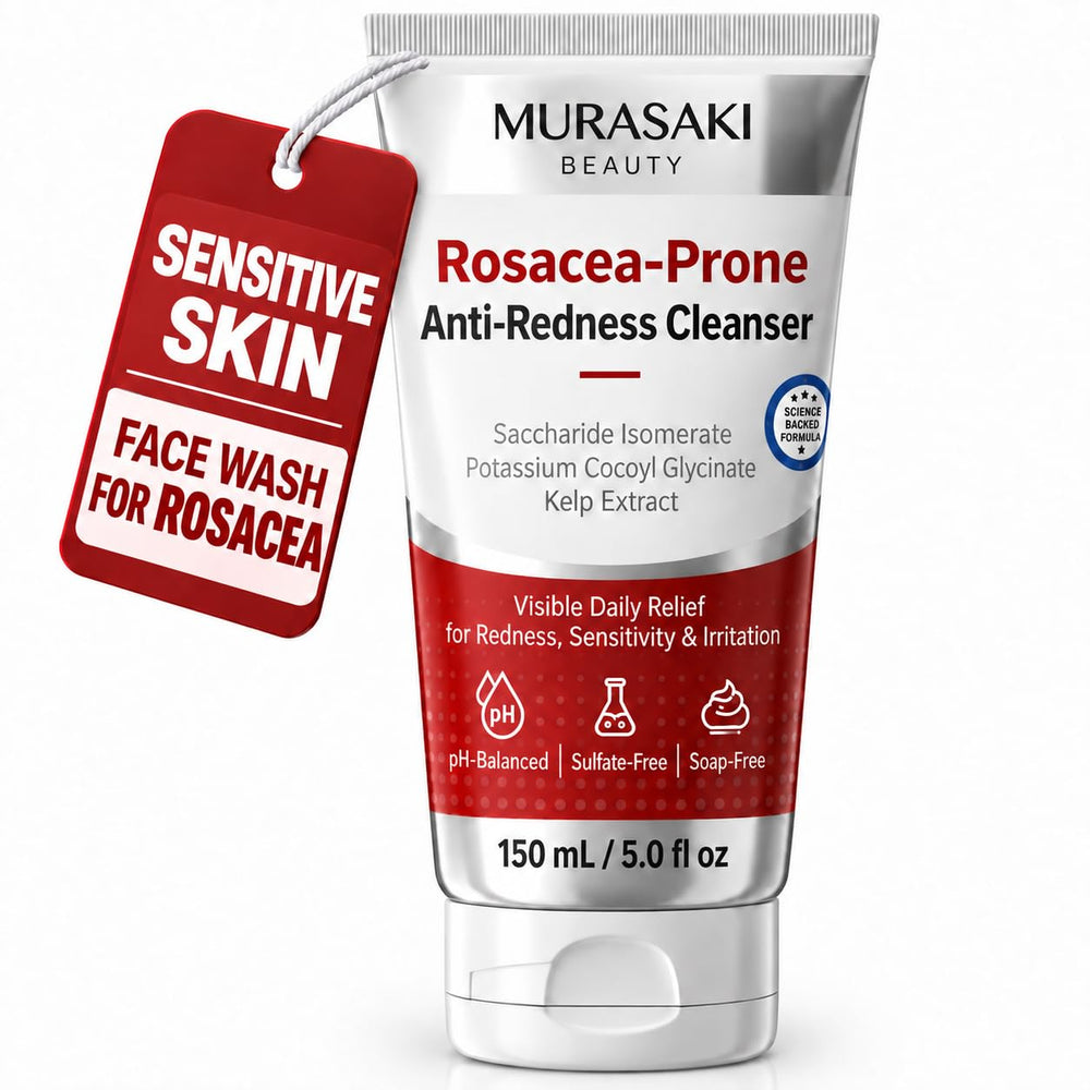 MURASAKI BEAUTY front packaging showing calming cleanser benefits