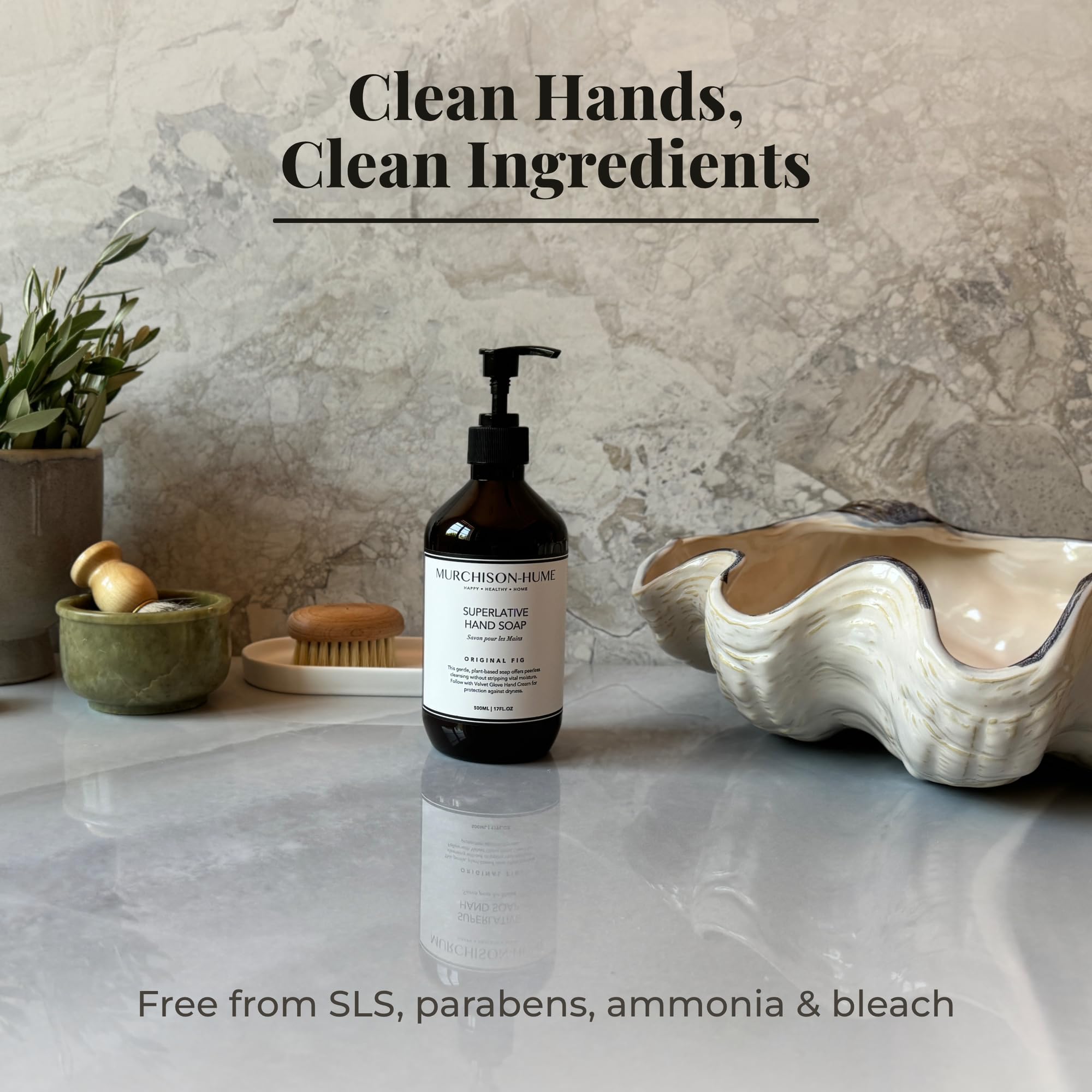 Murchison-Hume glycerin and plant extract droplets highlighting skin-conditioning benefit