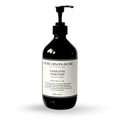 Murchison-Hume front bottle showing elegant refillable design and sink-ready style