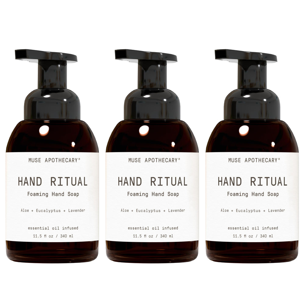 Muse Apothecary front packaging showing soothing label and pump for easy dispensing