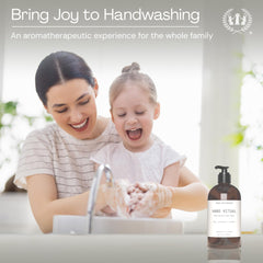 Muse Apothecary hand wash in use at sink demonstrating gentle hydration