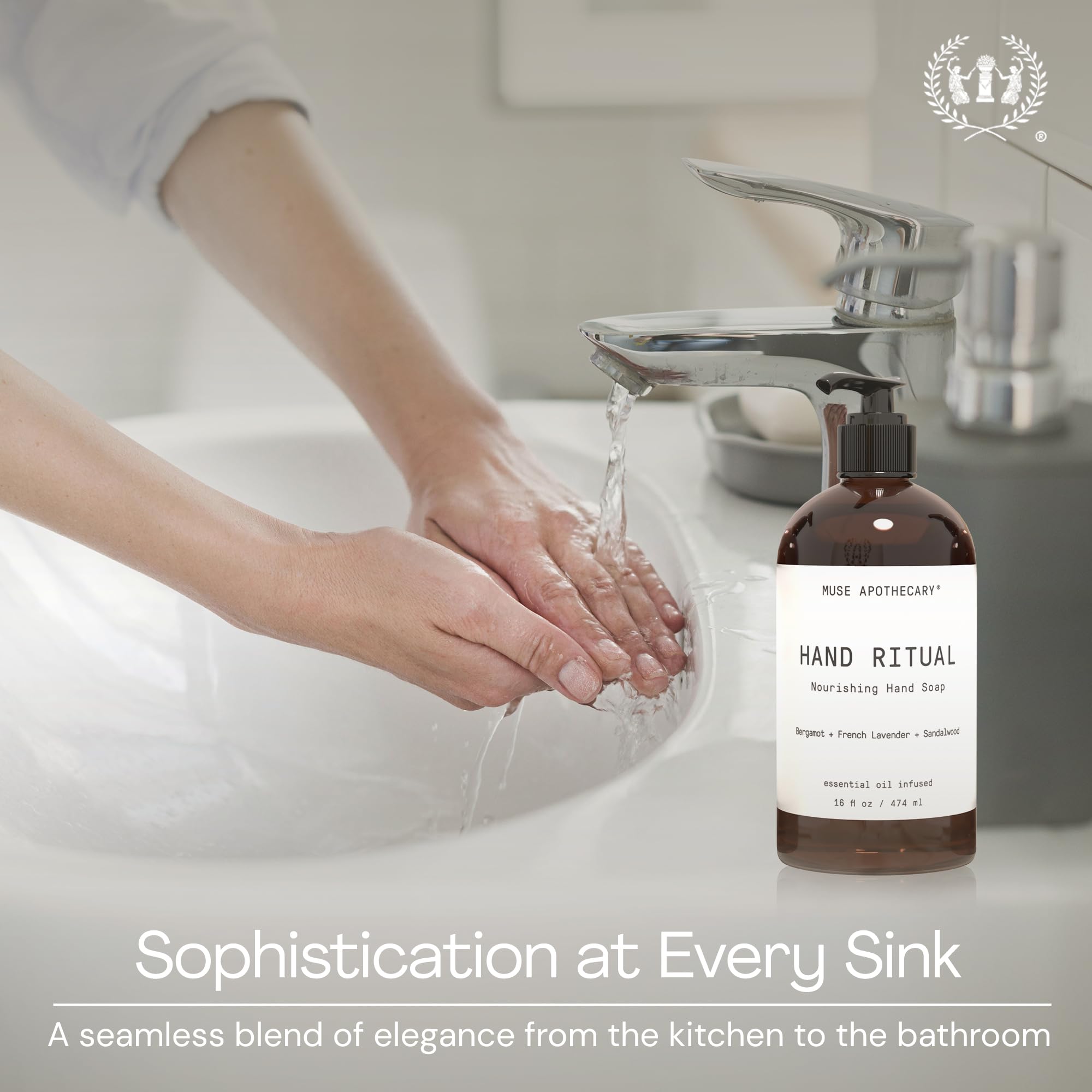 Muse Apothecary ingredient bottles with essential oils showing natural aroma benefit