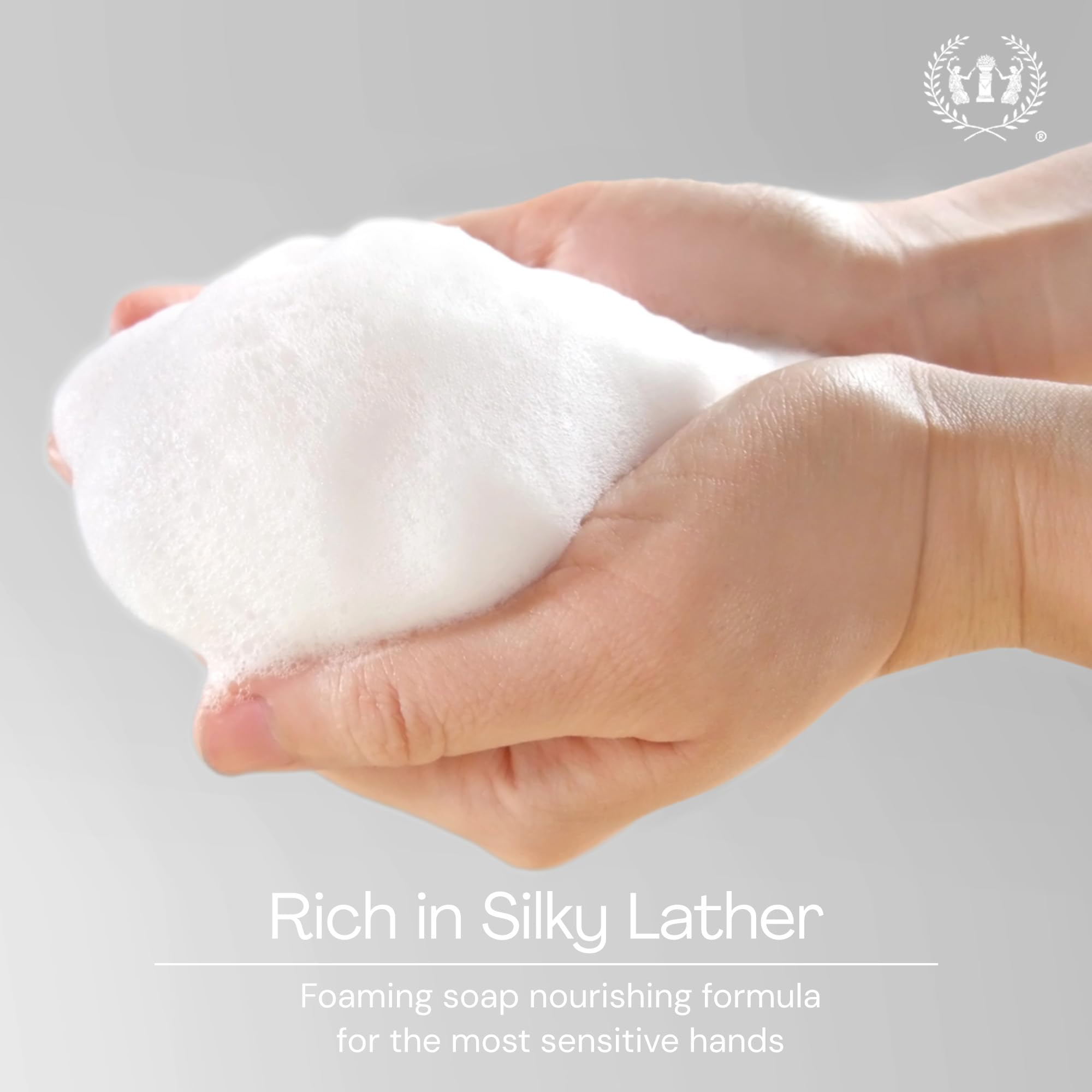 Muse Apothecary pump dispenser in use delivering controlled foam for less waste