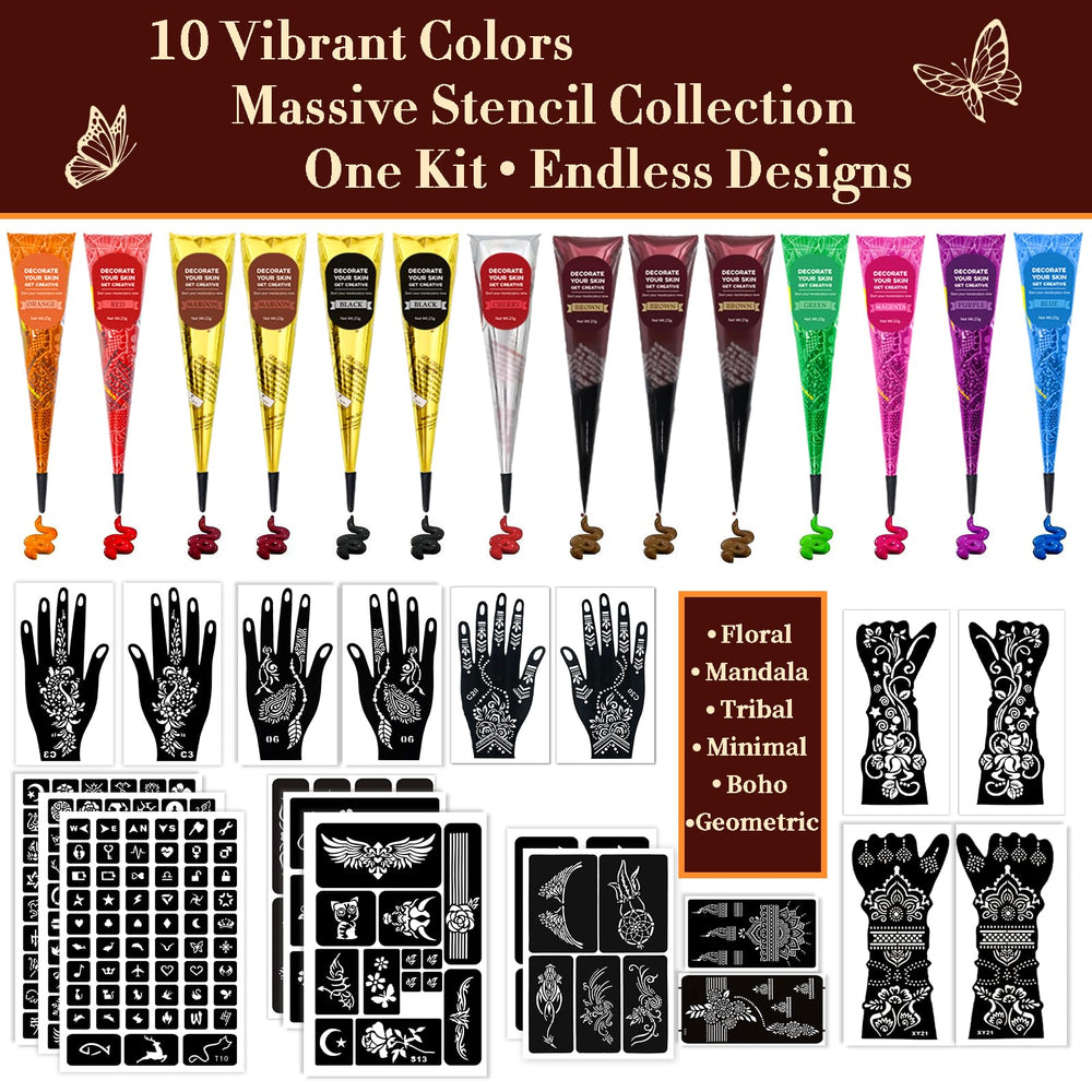 MuseLuxe color cones array displaying 14 vibrant paste colors for mixing