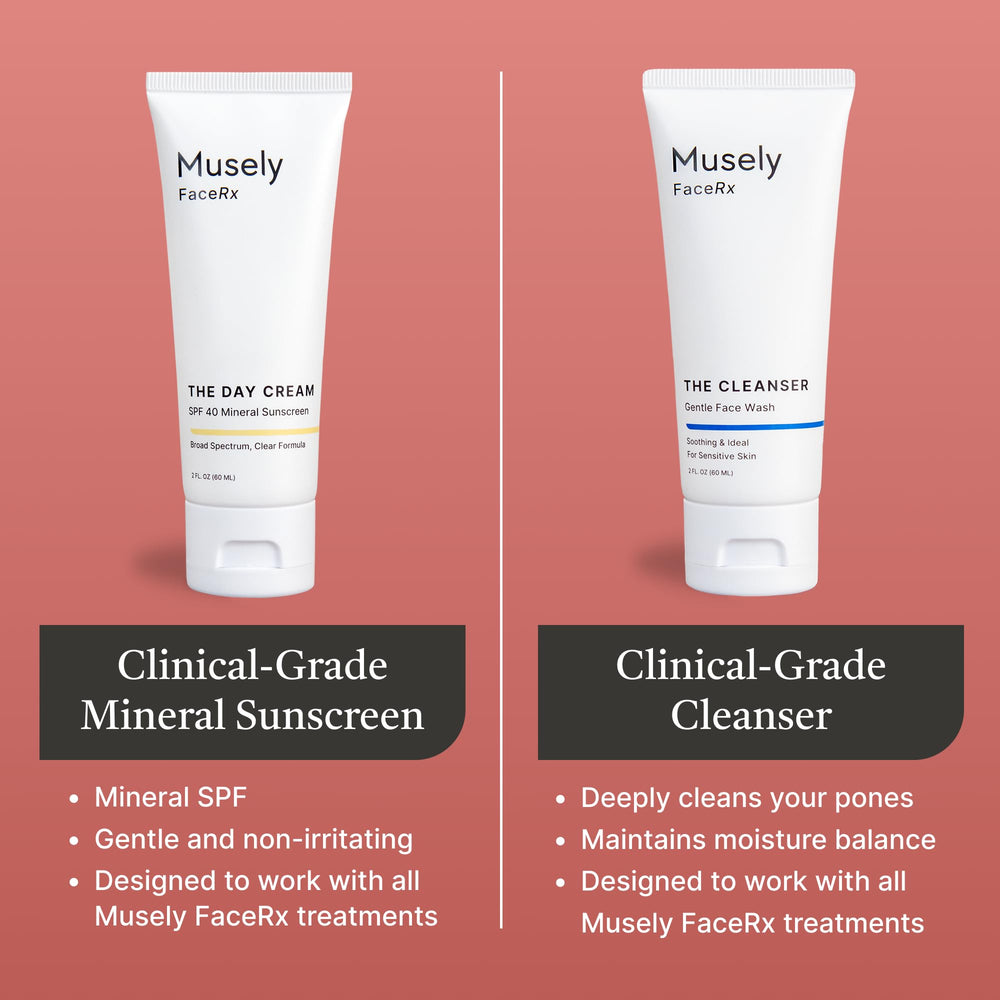 Musely cleanser texture close-up showing gentle lather and soothing benefit