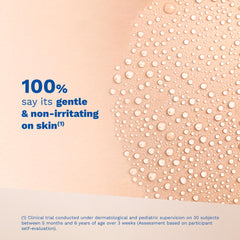 Mustela bottle with ingredients list highlighting alcohol-free, safe formula