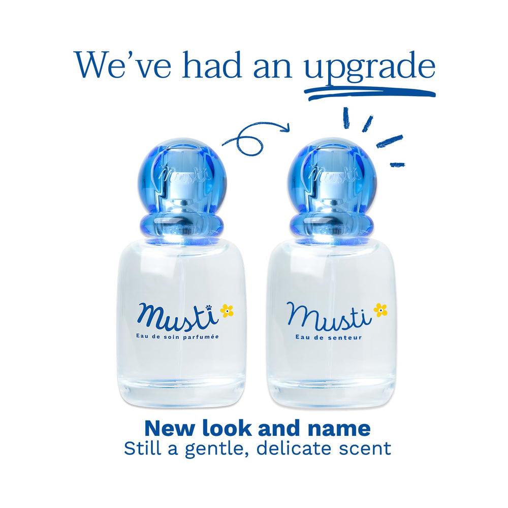 Mustela texture droplet on skin showing gentle hydration and soft feel