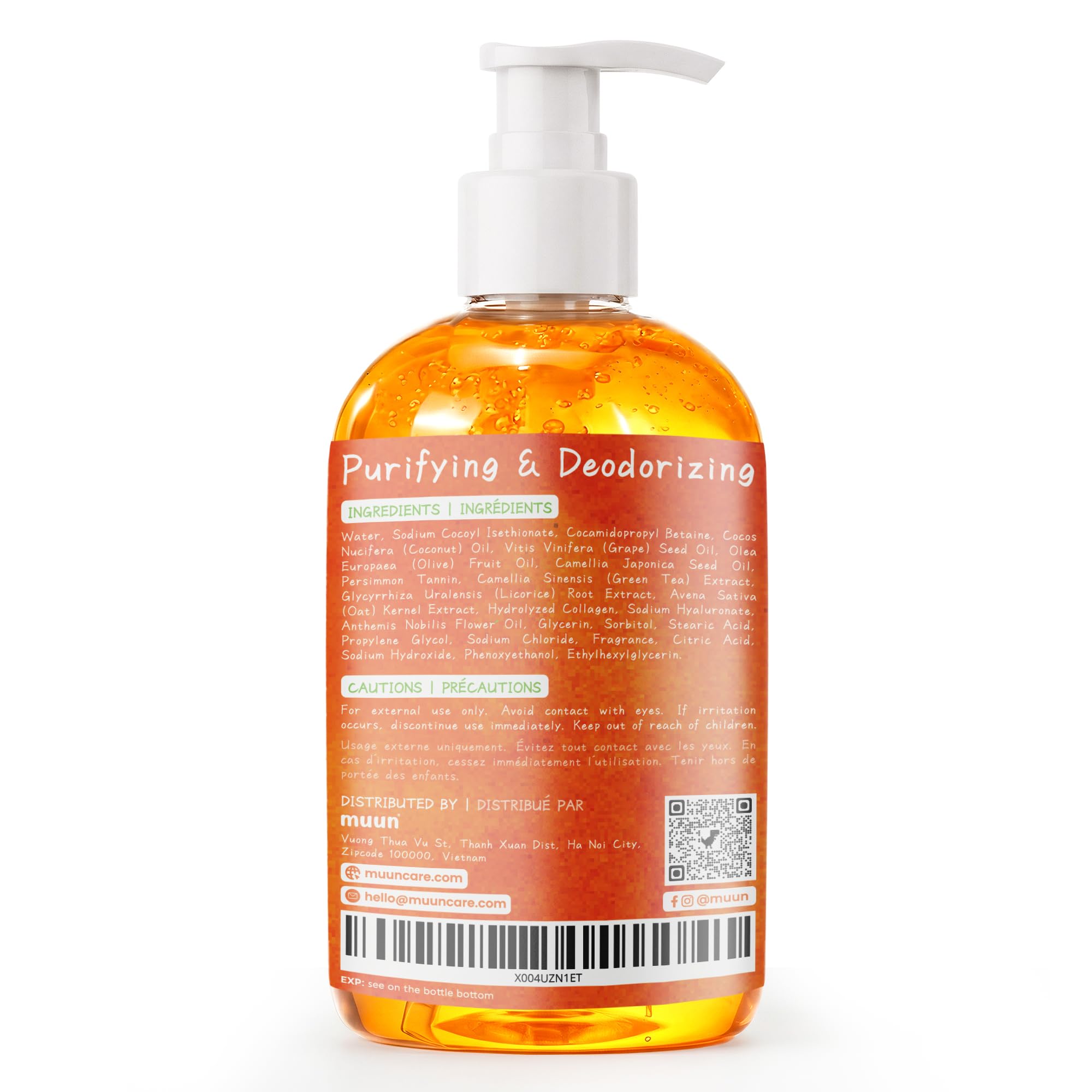 Muun foam on skin demonstrating rich lather and softening effect