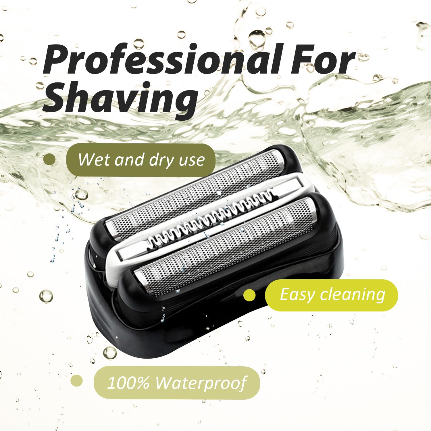 Muyfguo foil mesh detail close-up demonstrating skin-friendly surface for smoother shaves