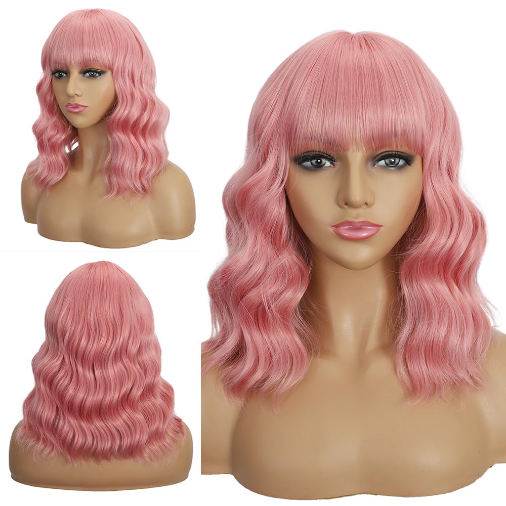 Mxayhnajxl product packaging including wig cap and short wavy bob ready to wear