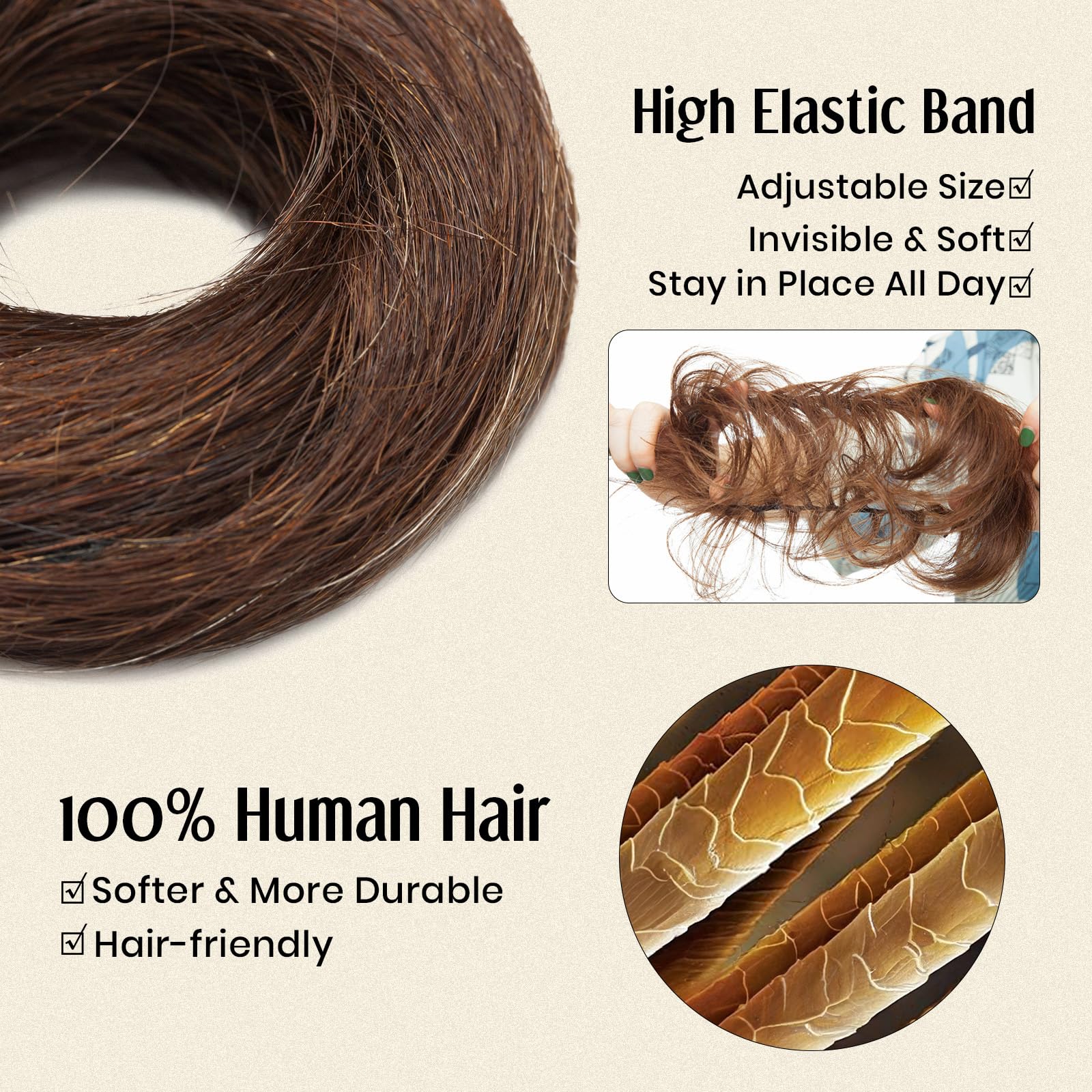 MY-LADY close-up of human hair texture highlighting smooth strands and realistic movement