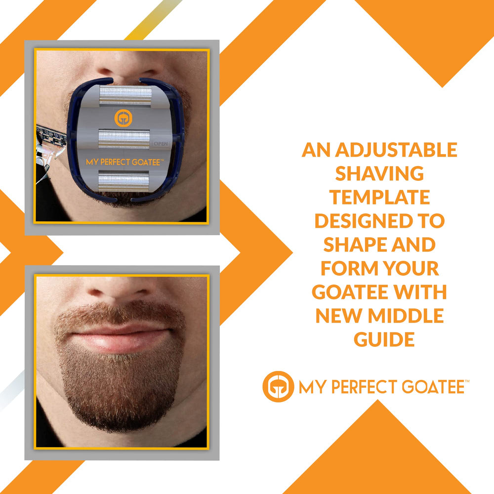 My Perfect Goatee next to ruler showing adjustable size fit
