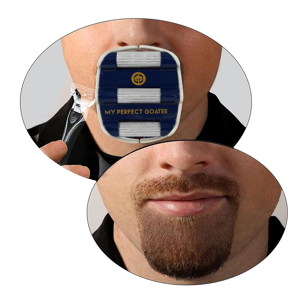 My Perfect Goatee template flat lay displaying shape and guides
