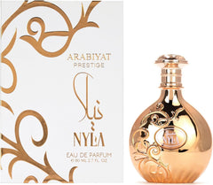 my perfumes Nyla front bottle showing rose-gold finish and elegant design for luxury display