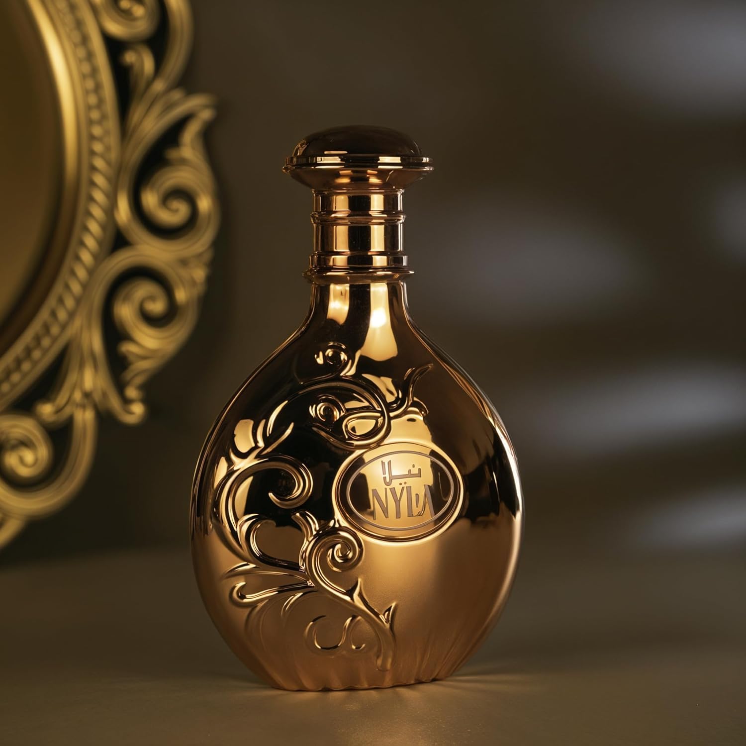 my perfumes Nyla in hand scale view showing 80 ml size and gift-ready presentation