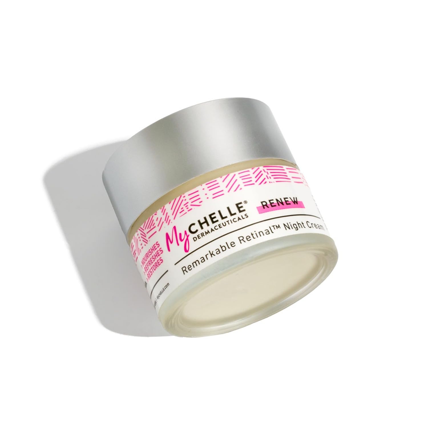 MyChelle Dermaceuticals front jar view showing product branding and clean packaging benefit: reassurance and clarity