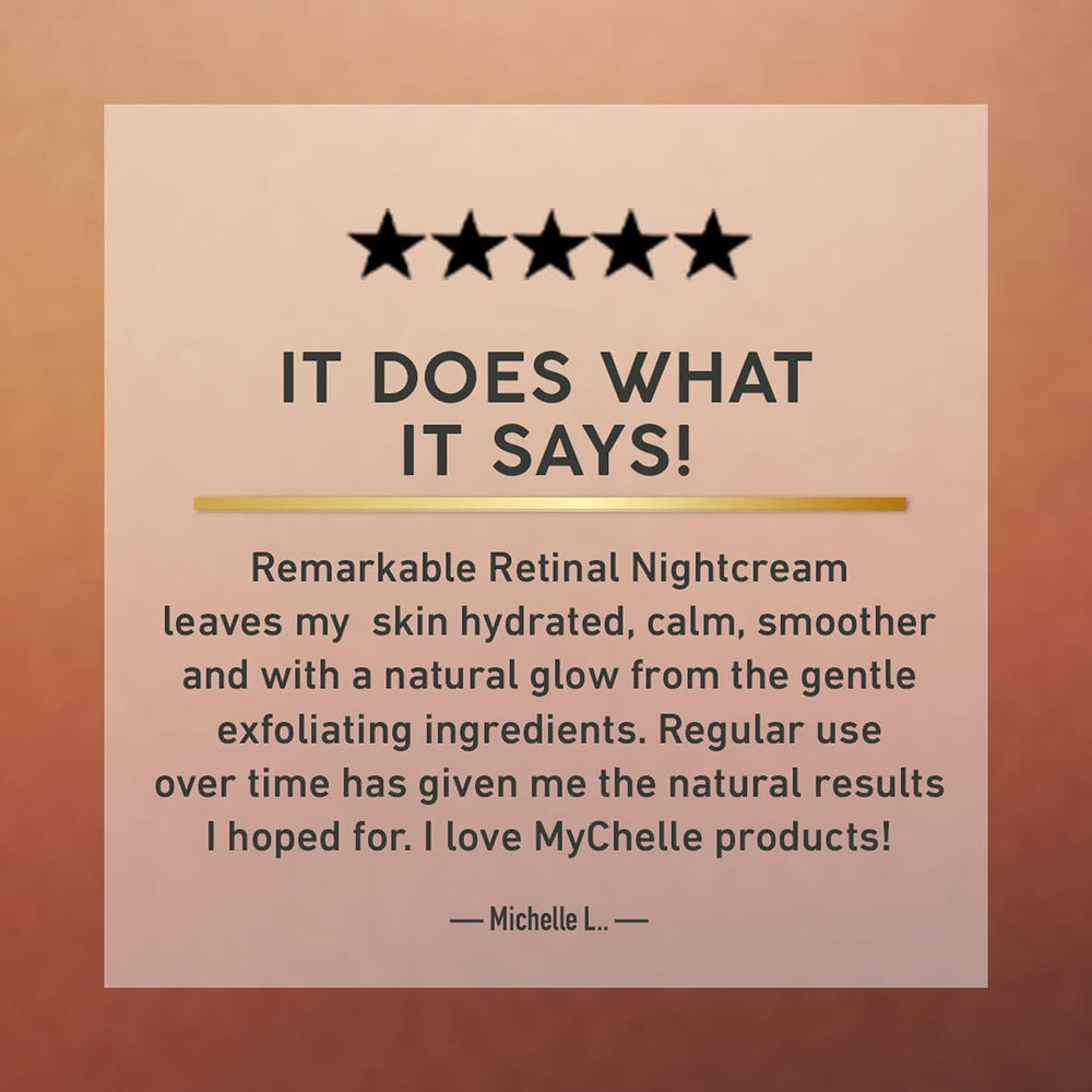 MyChelle open jar with visible label and cream illustrating ingredient transparency and product potency benefit