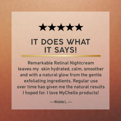 MyChelle open jar with visible label and cream illustrating ingredient transparency and product potency benefit