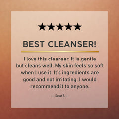 MyCHELLE Pumpkin Cleanser with pumpkin seeds and cloudberry highlighting antioxidants
