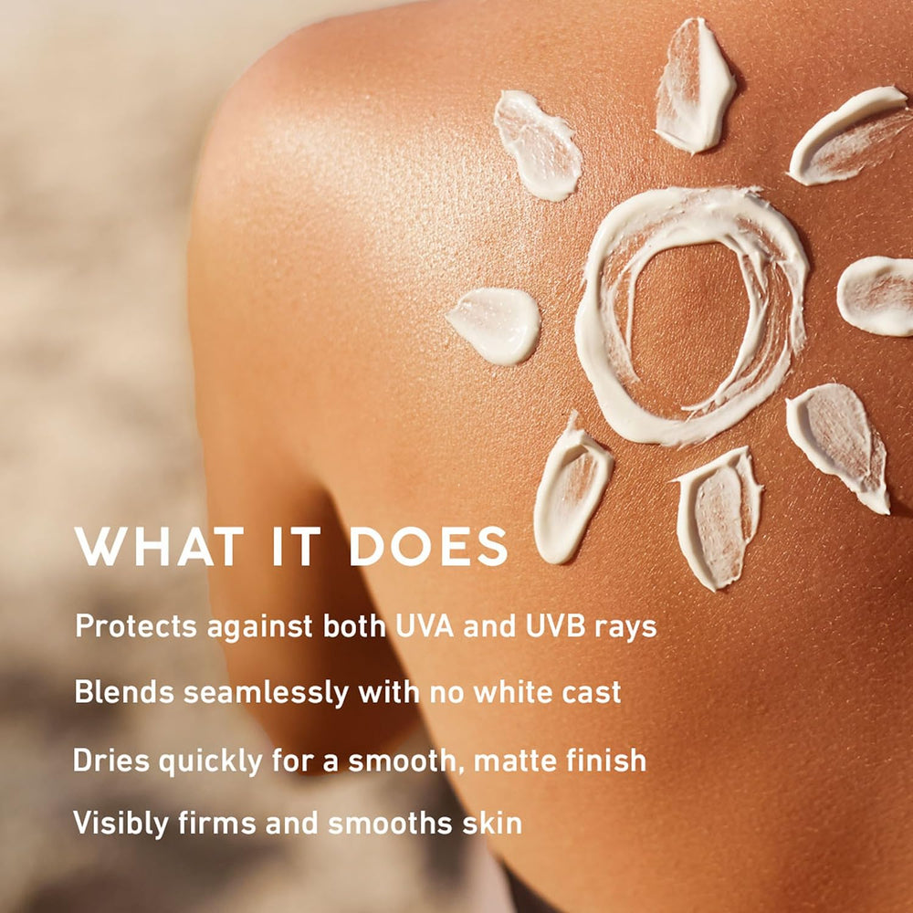 MyChelle sunscreen tucked in beach bag indicating reef-safe travel protection