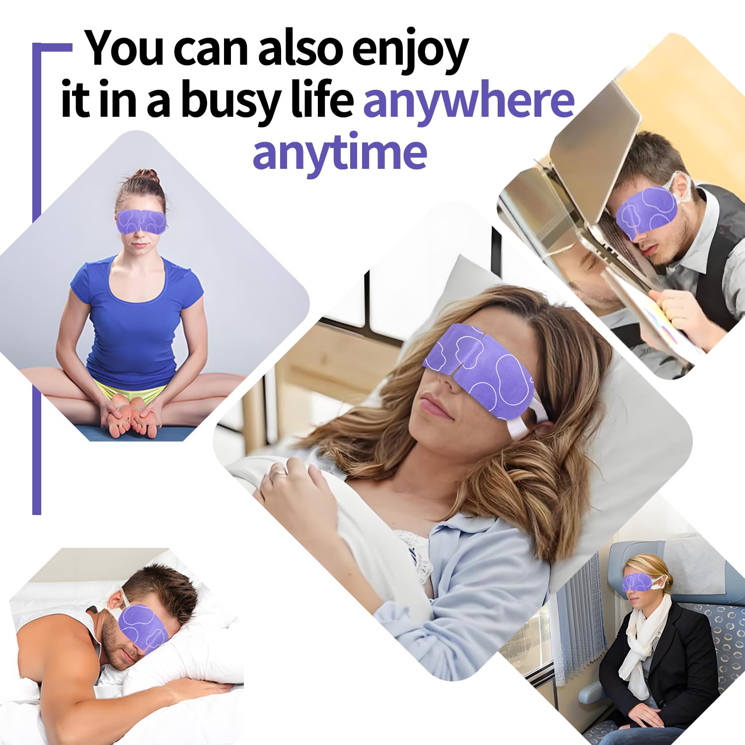 MYEBONG opened mask with lavender sprigs suggesting soothing aroma