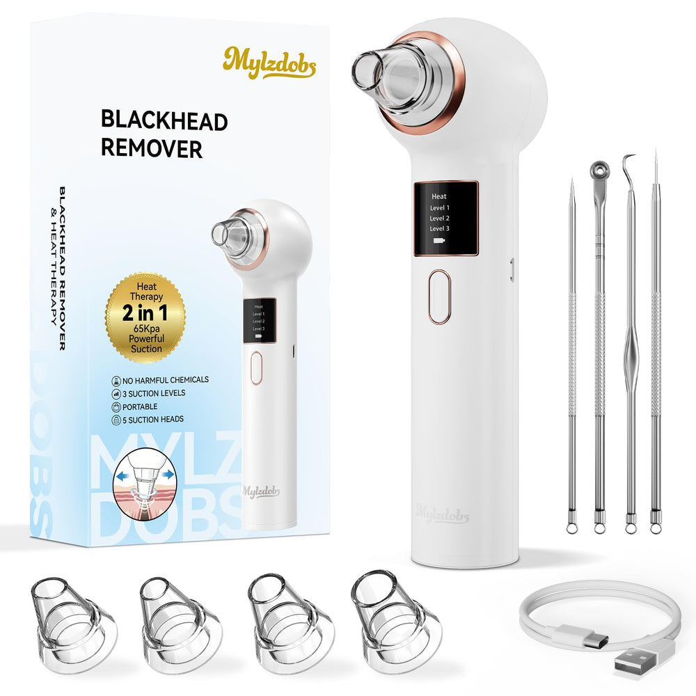 Mylzdobs front view showing compact white pore vacuum and controls for easy use