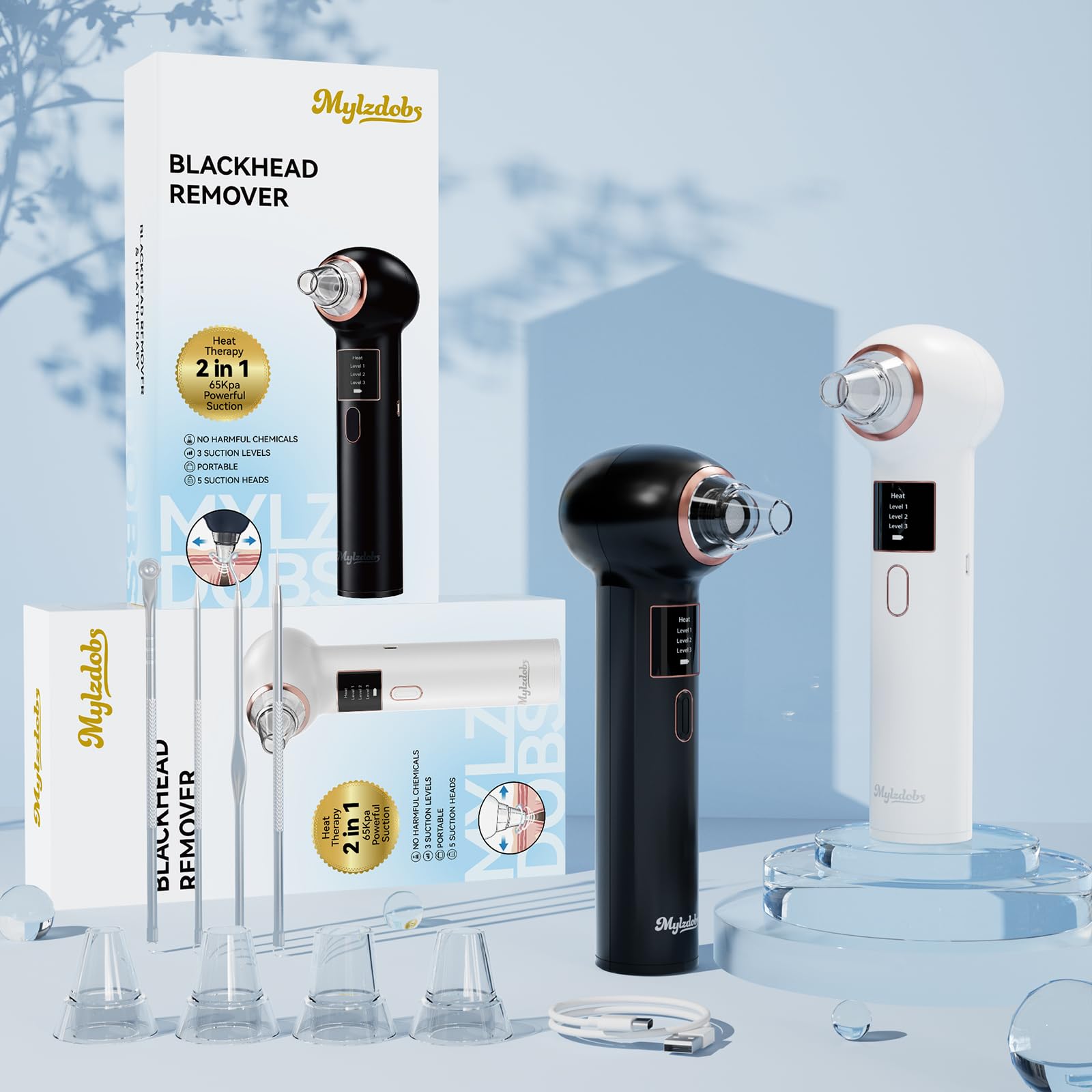 Mylzdobs on bathroom counter in a routine setting suggesting at‑home skincare benefit