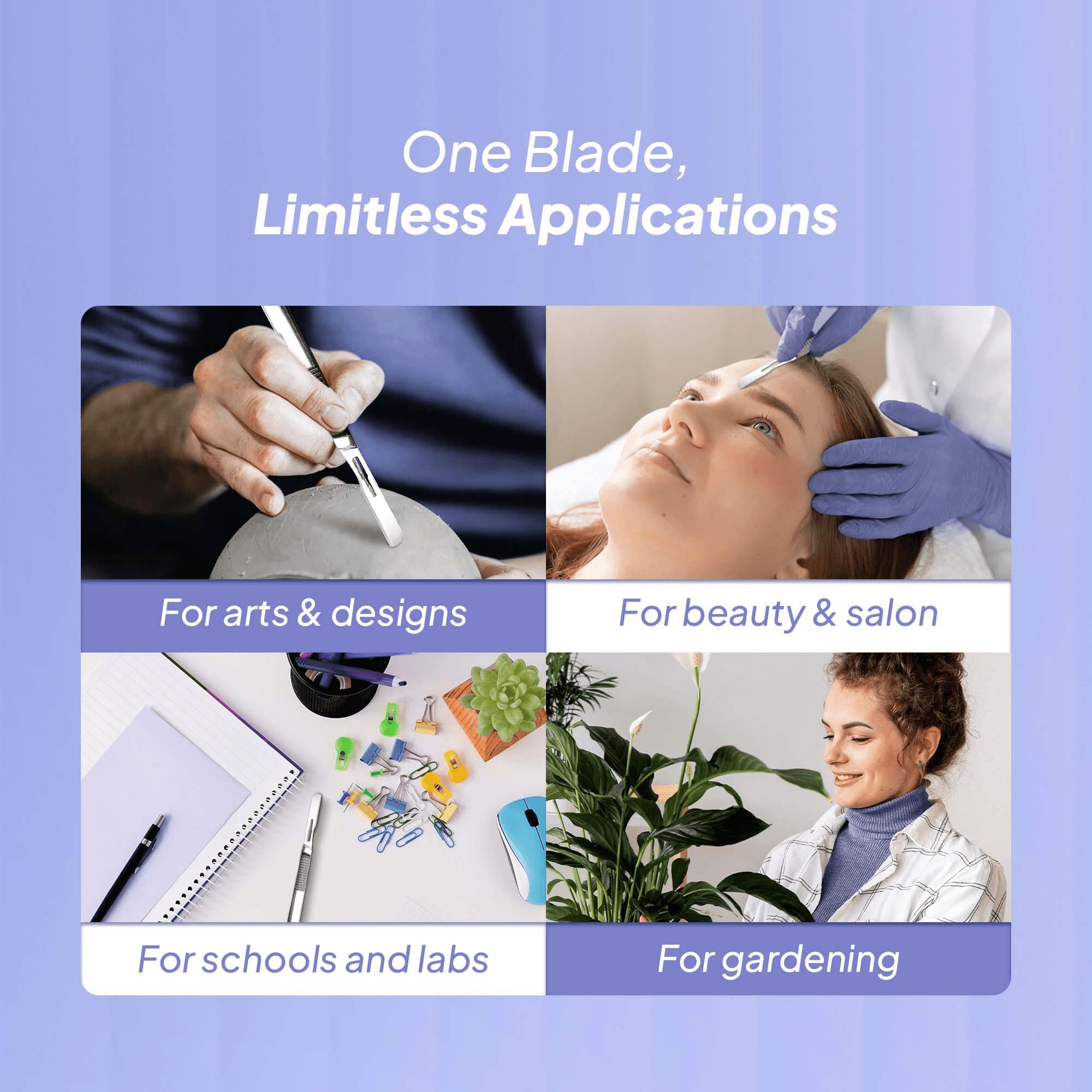 MyMed razor in use demonstrating safe downward strokes and smoother skin