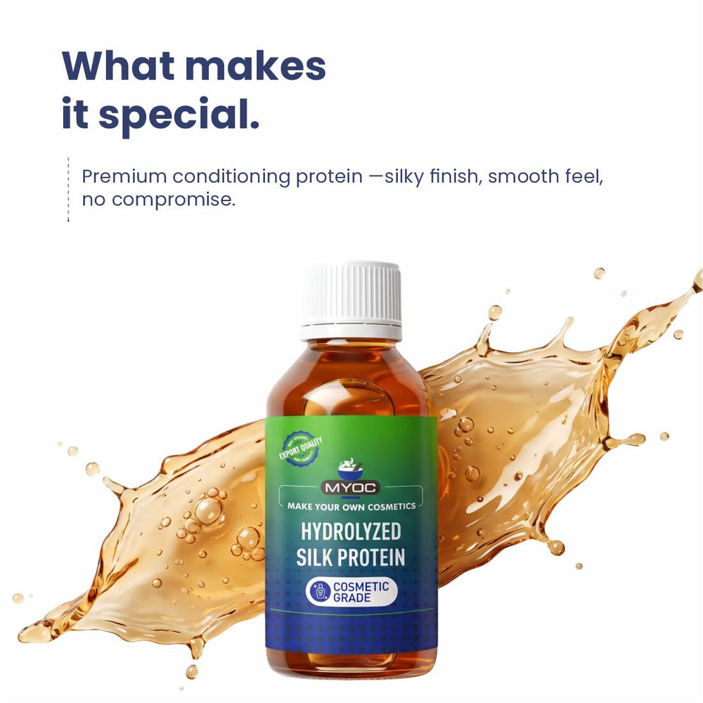 MYOC applied to hair strands showing enhanced slip and manageability