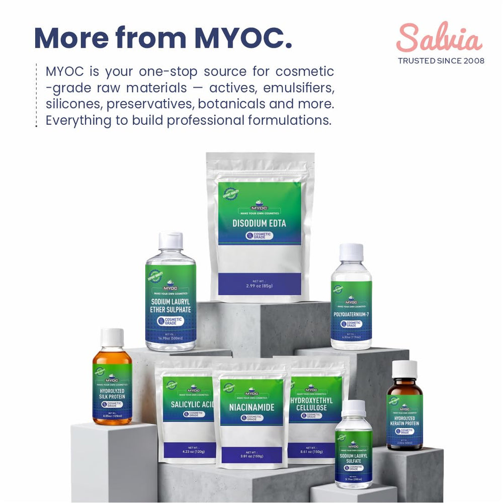 MYOC bottle on bathroom shelf suggesting professional DIY results