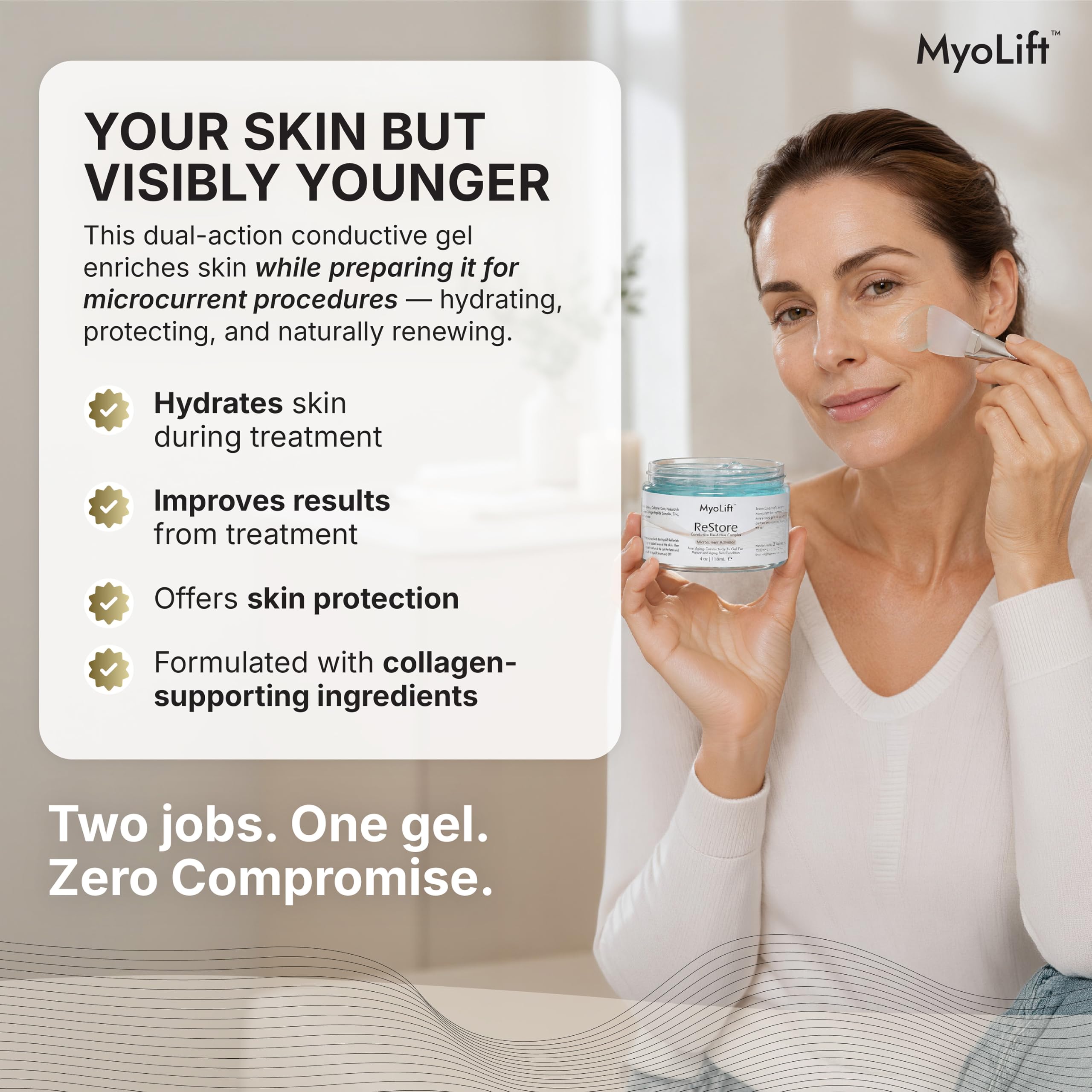 myolift after-treatment skin showing hydrated dewy appearance