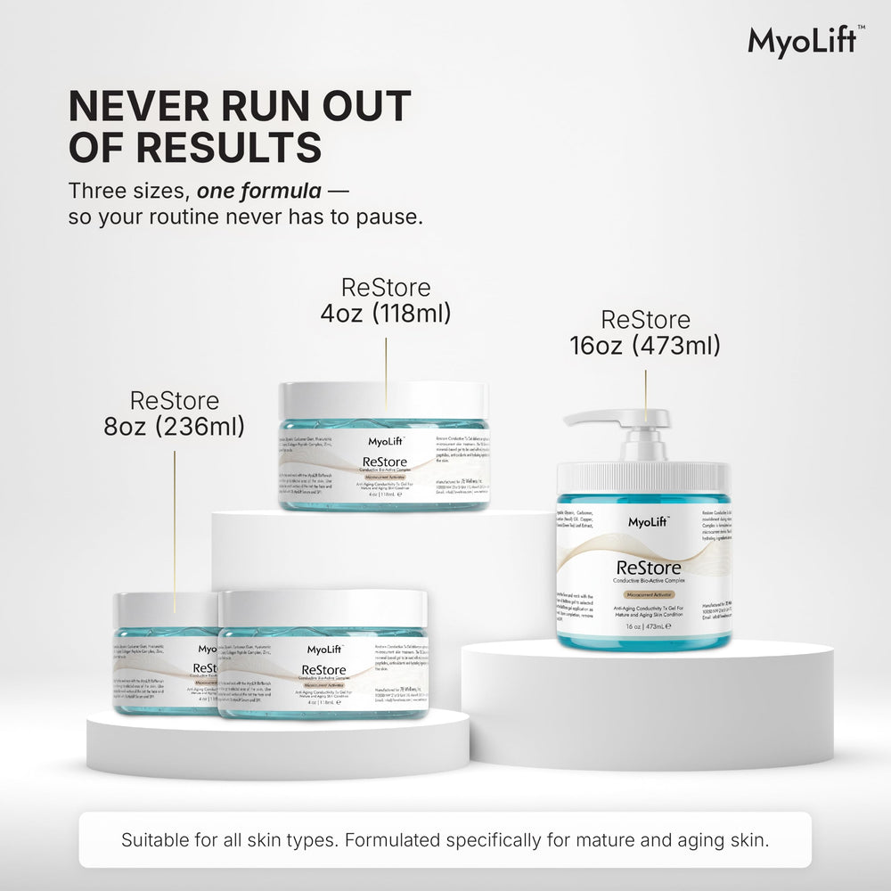 myolift gel in use with microcurrent probe for better conductivity