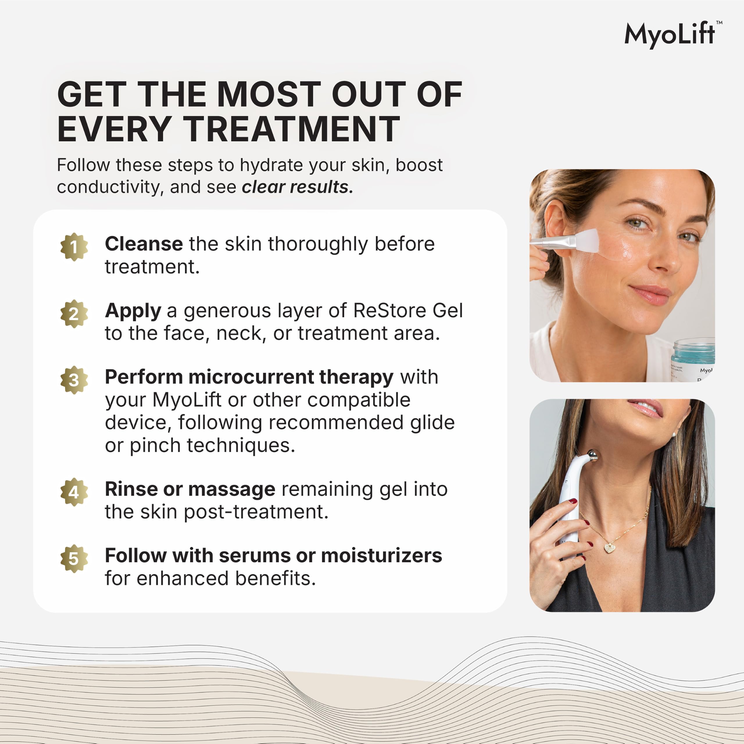 myolift open jar texture close-up revealing smooth conductive gel