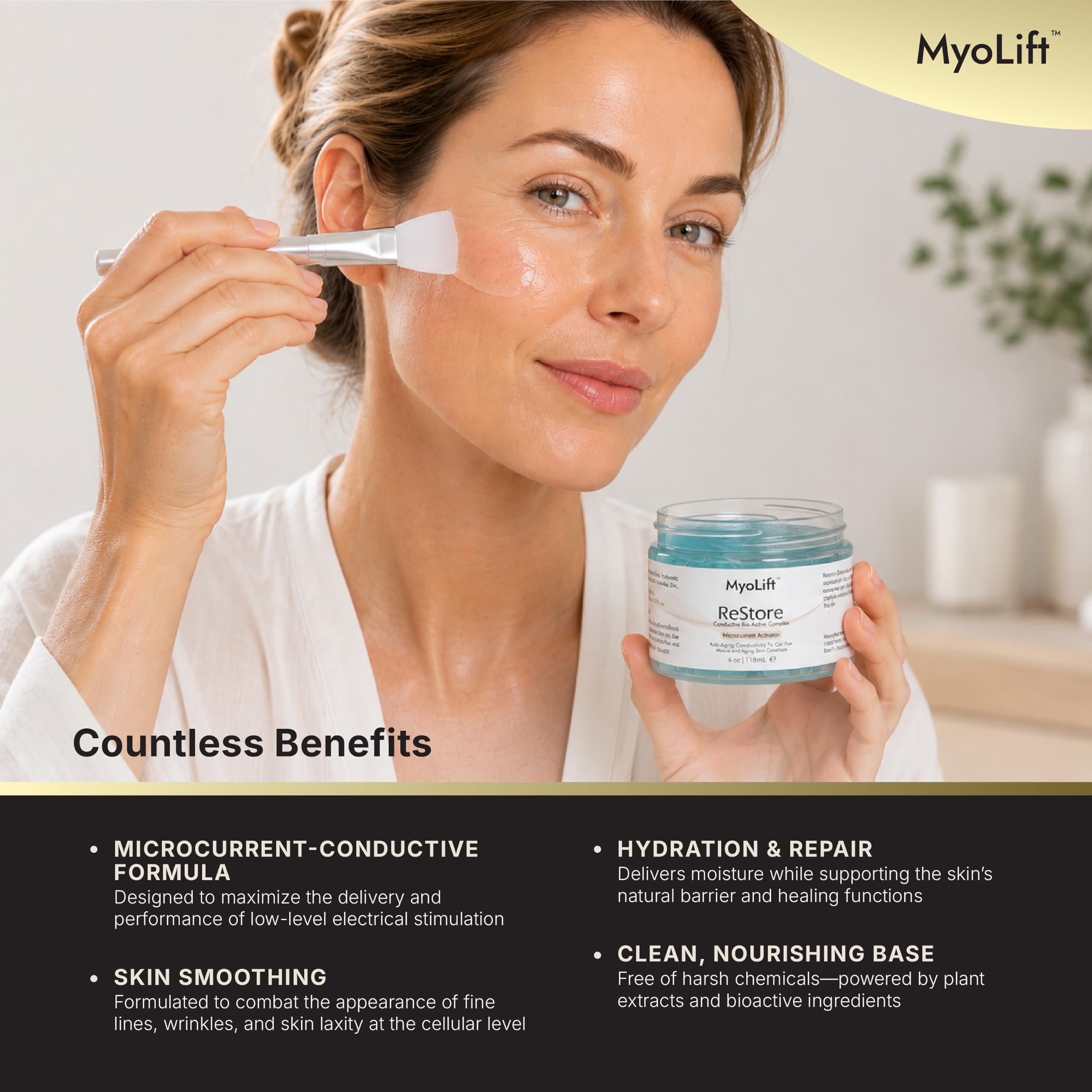 myolift bottle in hand for scale demonstrating compact 4 oz size