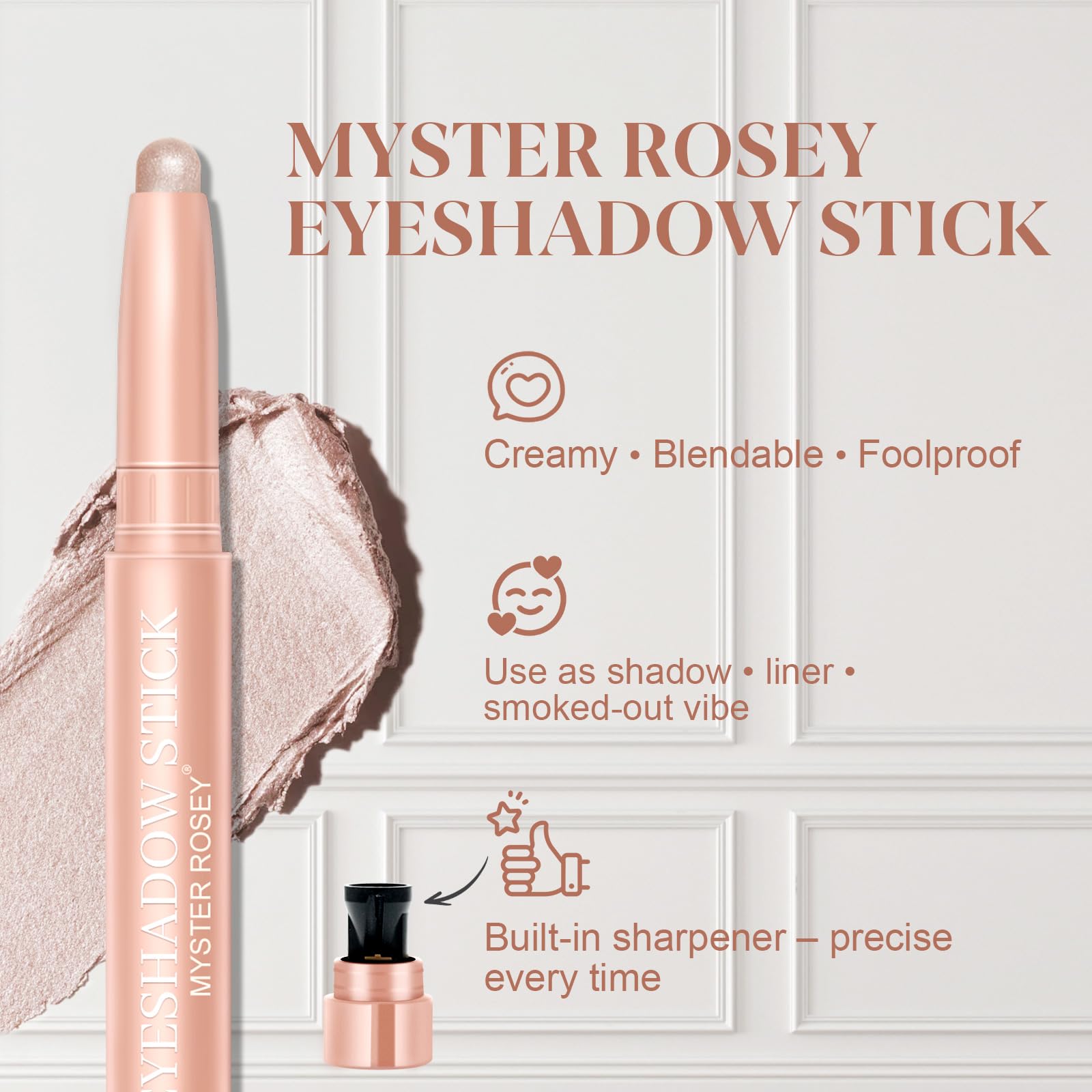 MYSTER ROSEY ingredient display highlighting nourishing actives benefit