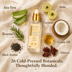 Mystique Abundance REVATOLOGY applied to a toddler scalp calming dry skin and reducing frizz