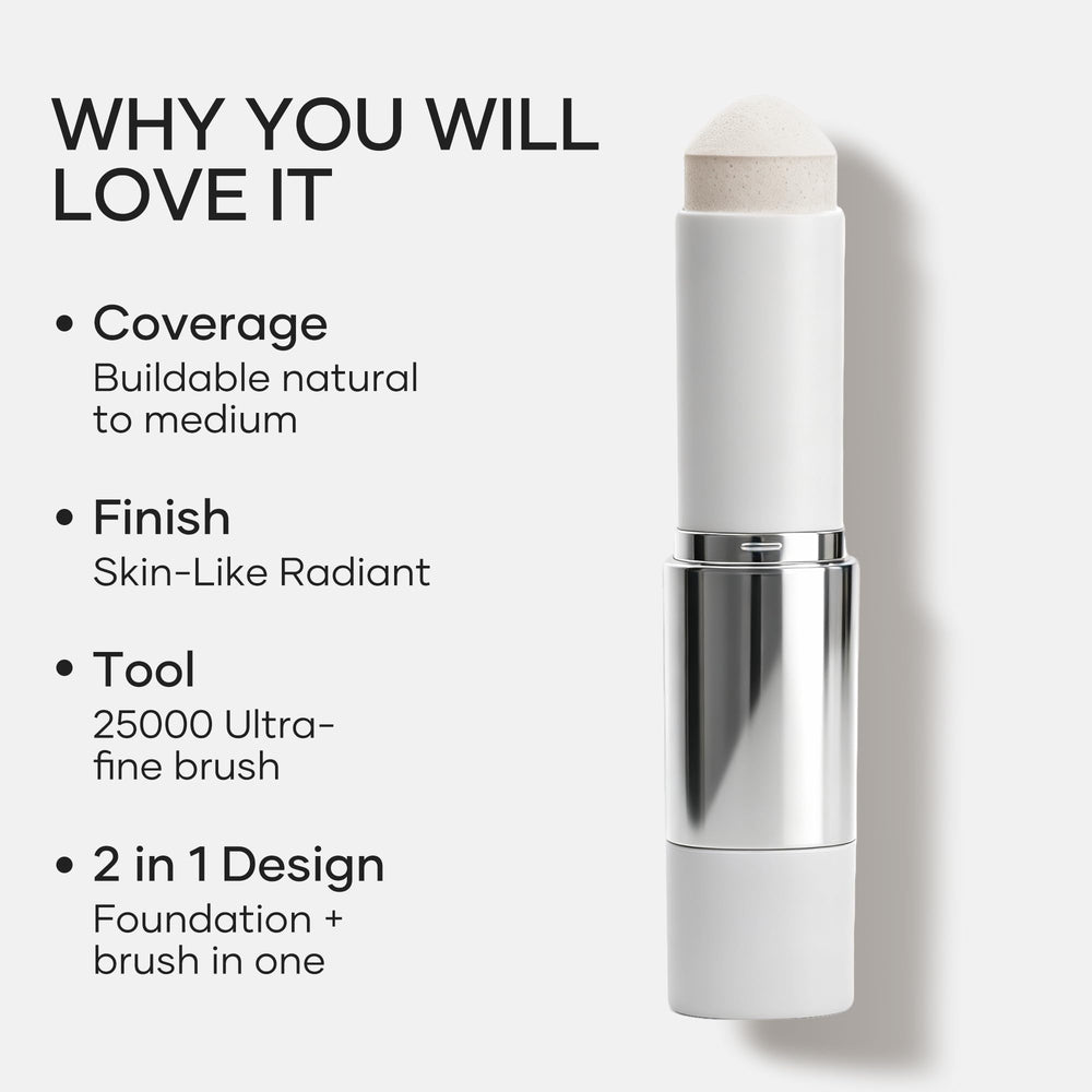 MyTend stick in hand scale demonstrating travel-friendly compact size
