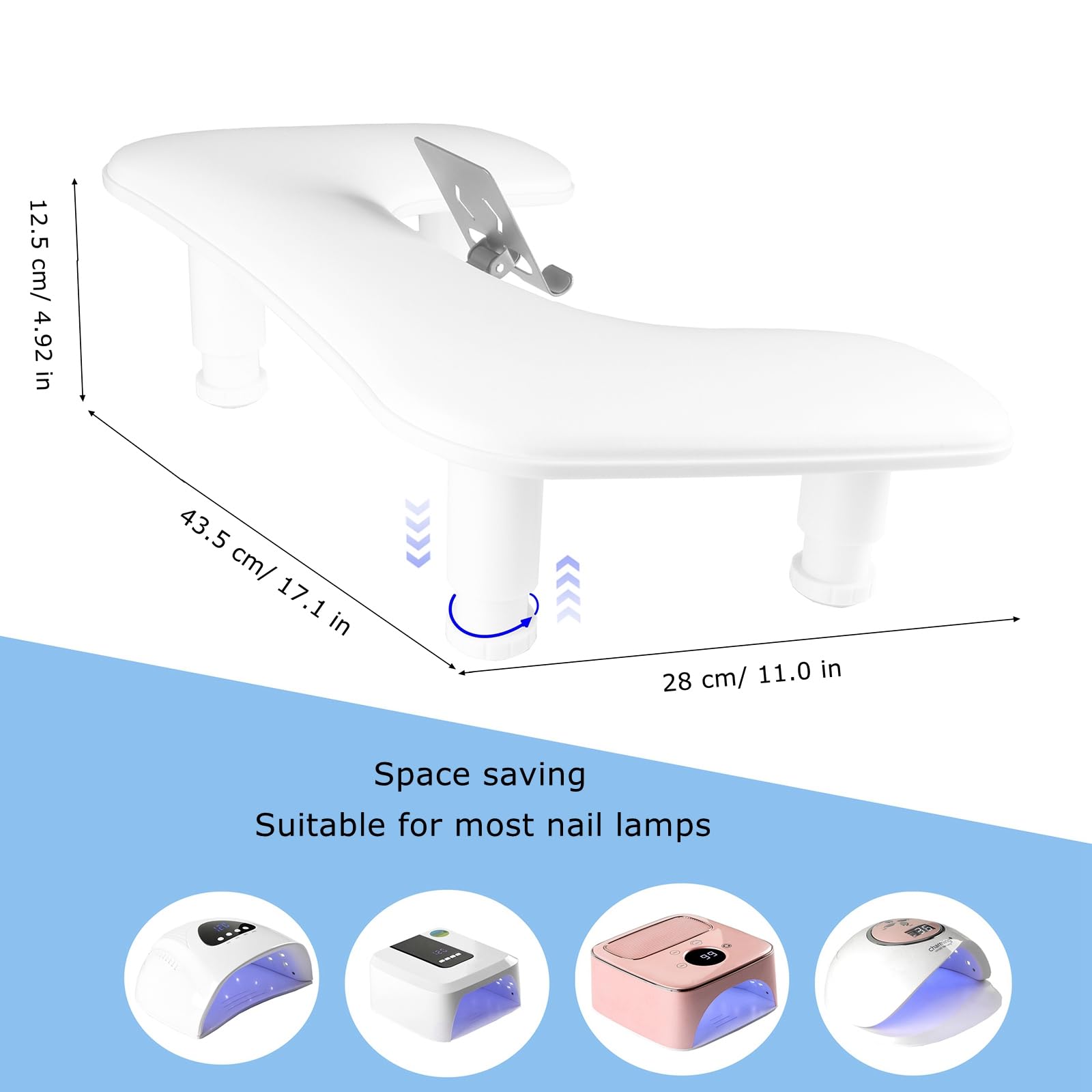 MZCMSL non-slip base and silicone pads detail for stable placement and scratch protection