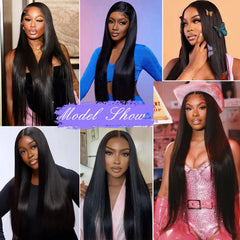 Mziio side profile of wig styled in a ponytail demonstrating versatility and hold