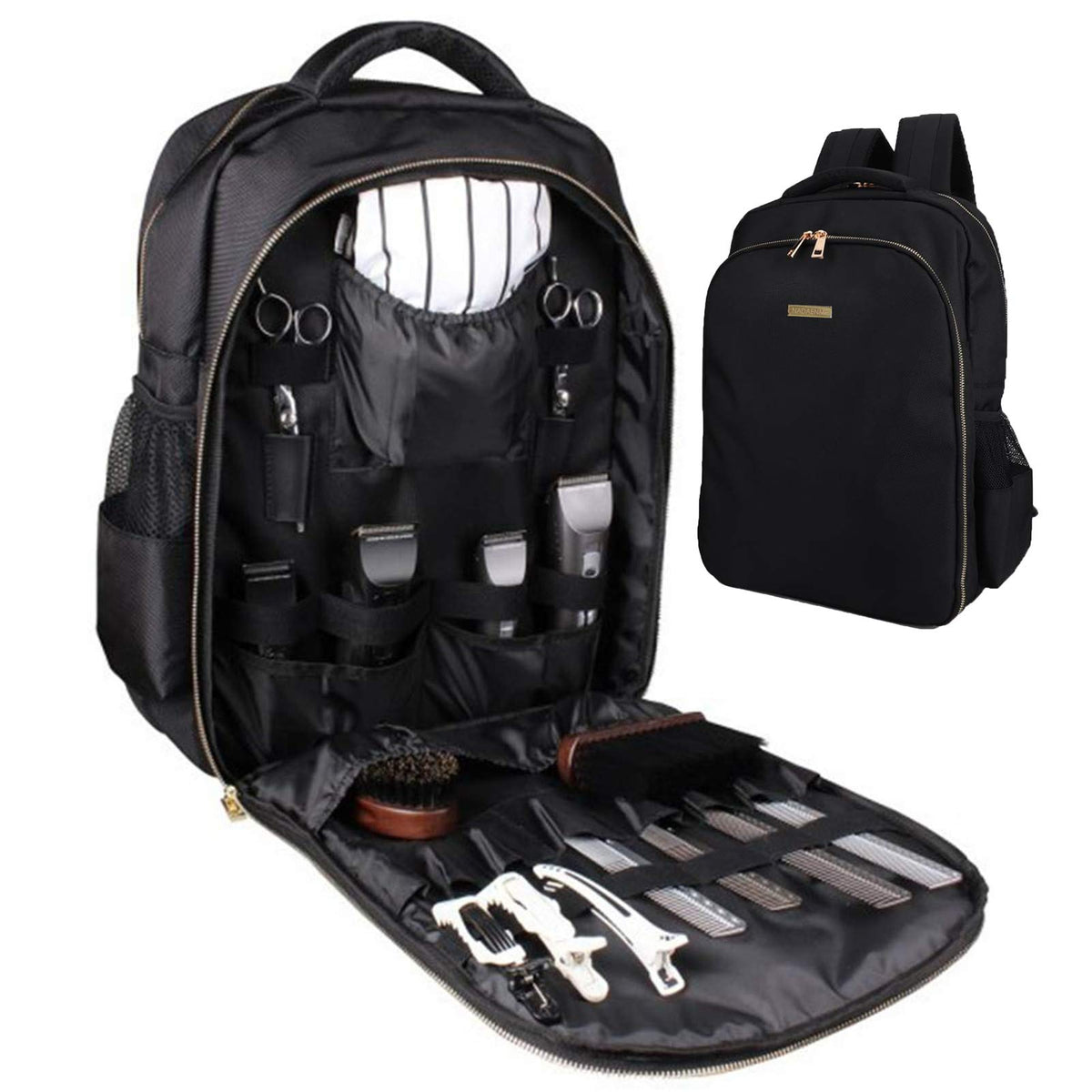 NADAENMF front view showing organized compartments and quick access pockets