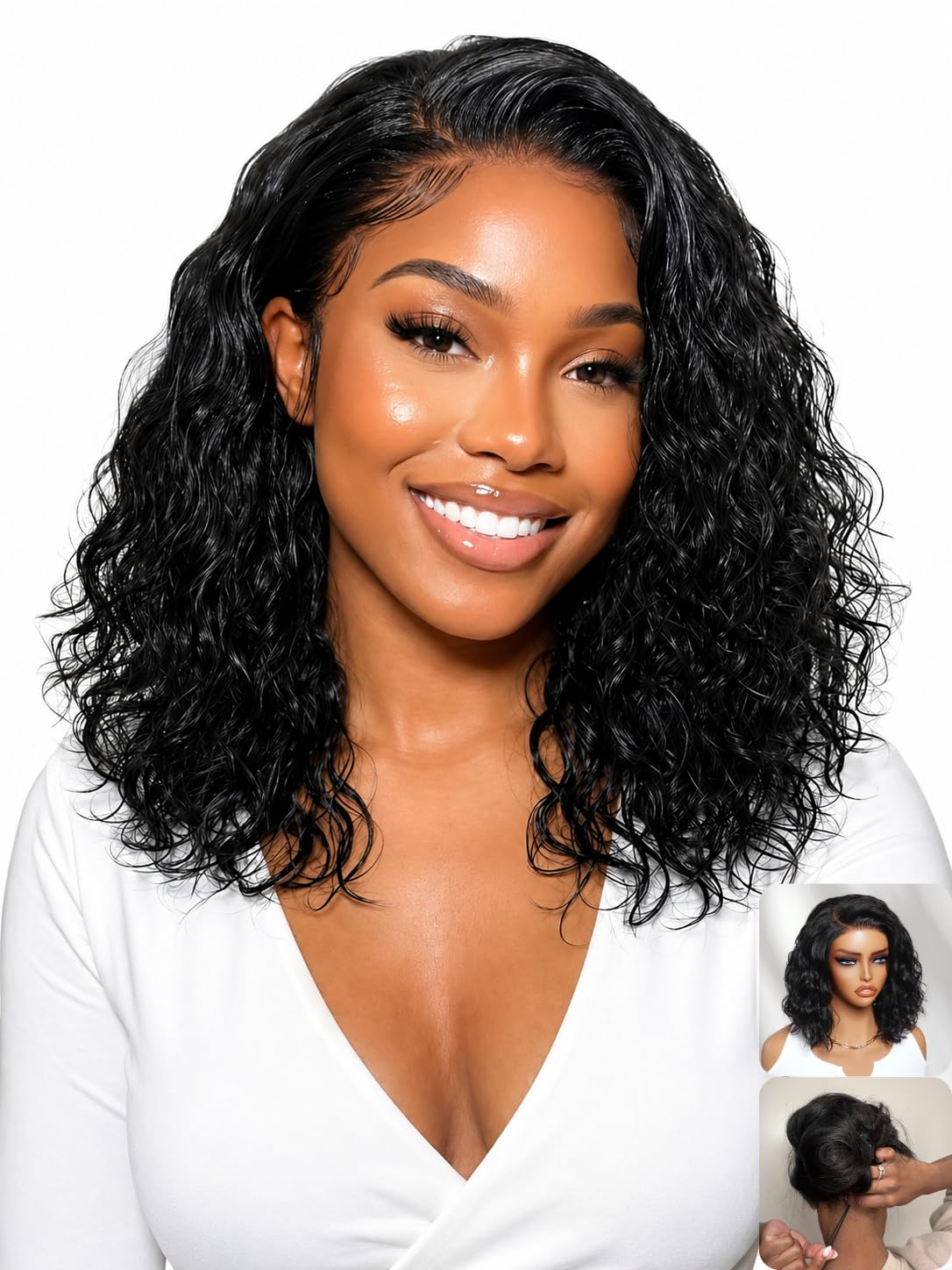 Nadula front view bob showing natural hairline and instant style benefit