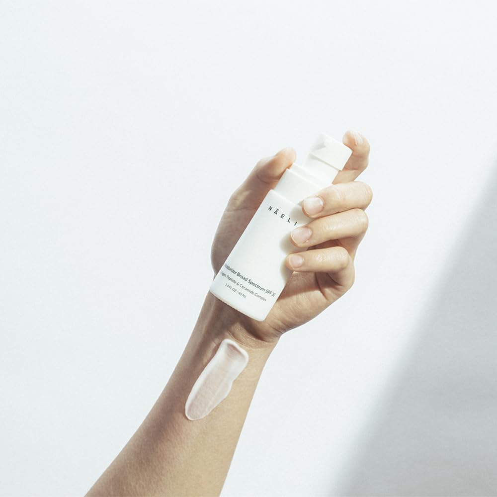 NAELI being applied to face in morning routine for hydrated skin
