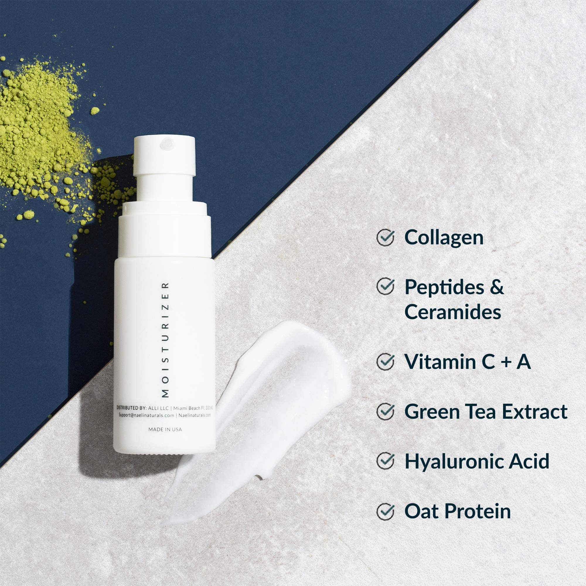 NAELI moisturizer in hand showing compact travel-friendly size