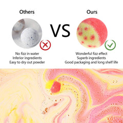 nagaliving bath bomb fizzing in tub producing bubbles and aroma release