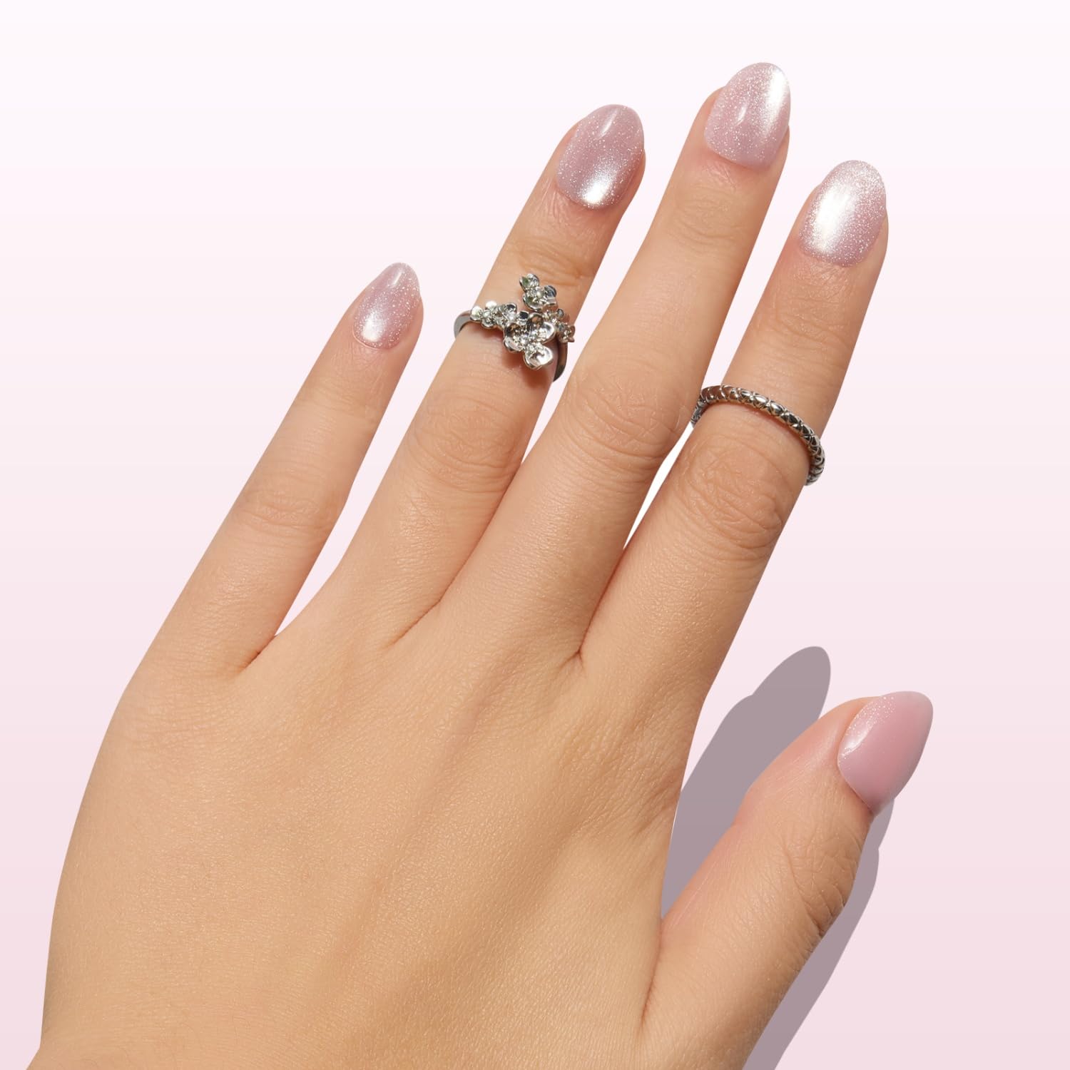 Nail Reformation extra short round tips top view showing natural shape fit