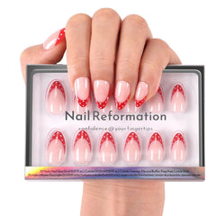 Nail Reformation front packaging showing milky pink nails and kit benefit