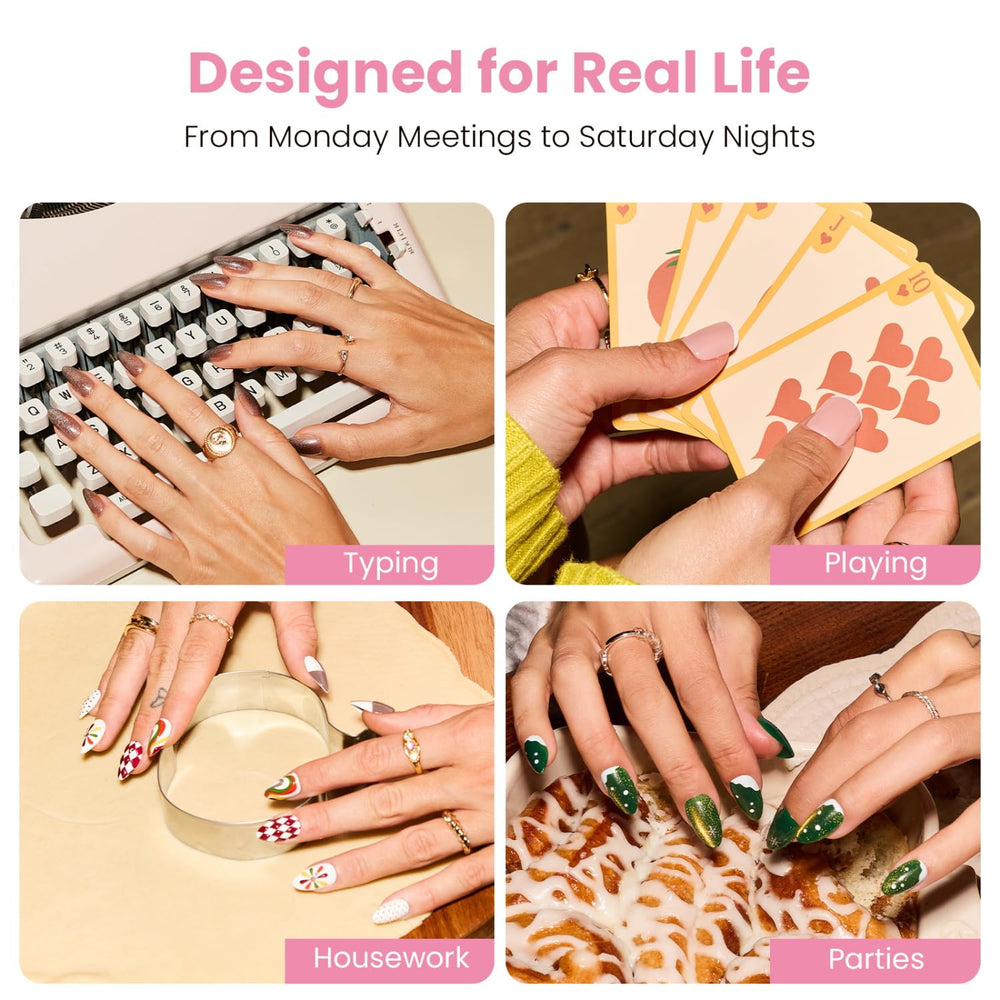 Nail Reformation scale comparison with finger to show true sizing